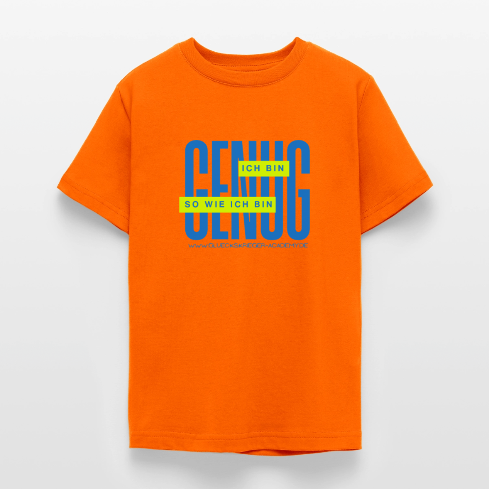 T-Shirt für Teens- Genug - orange