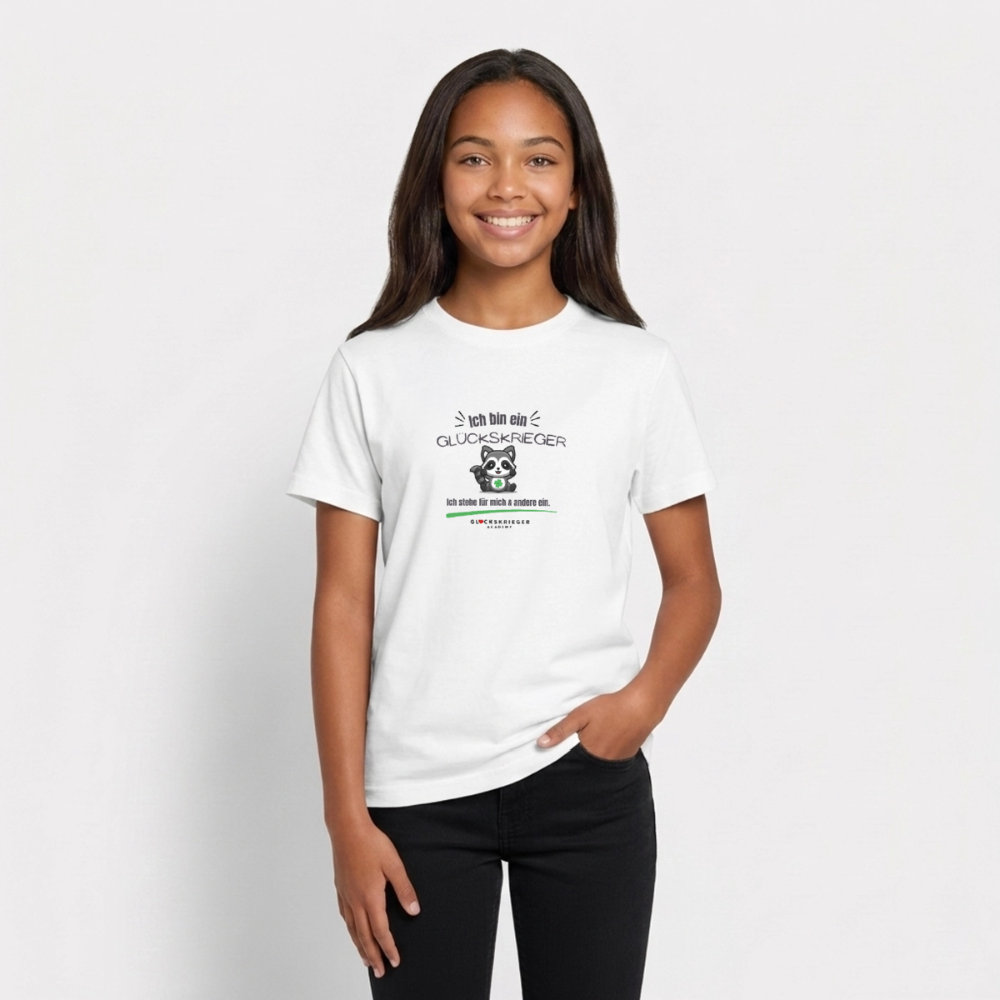 Glückskrieger T-Shirt für Teens – Stark für mich & andere - white