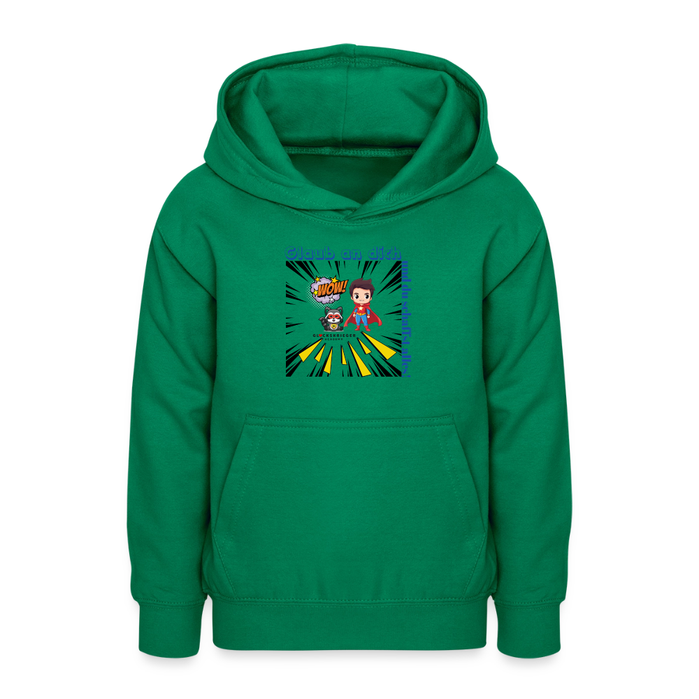 Glückskrieger Hoodie Teens– Glaub an dich - kelly green