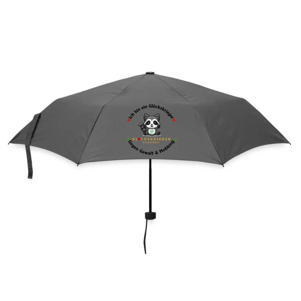 Glückskrieger Regenschirm – Stark durch jedes Wetter - grey
