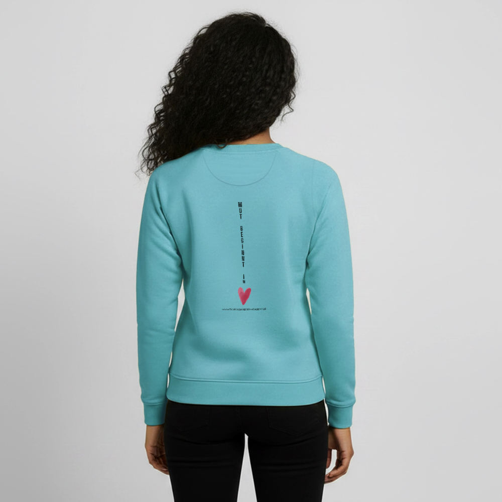 Glückskrieger Teens Pullover – Mut - pastel turquoise