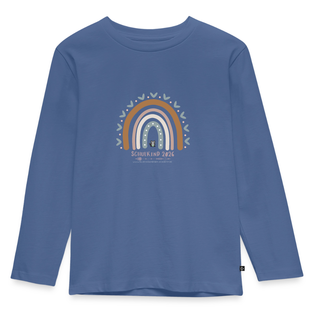 Langarmshirt für kleine Glückskrieger - stone blue