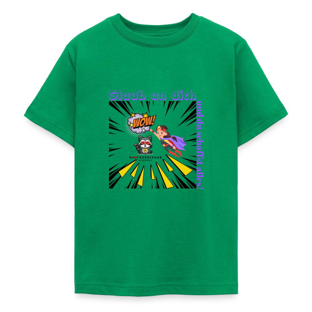 Glückskrieger T-Shirt für Teens– Glaub an dich - kelly green