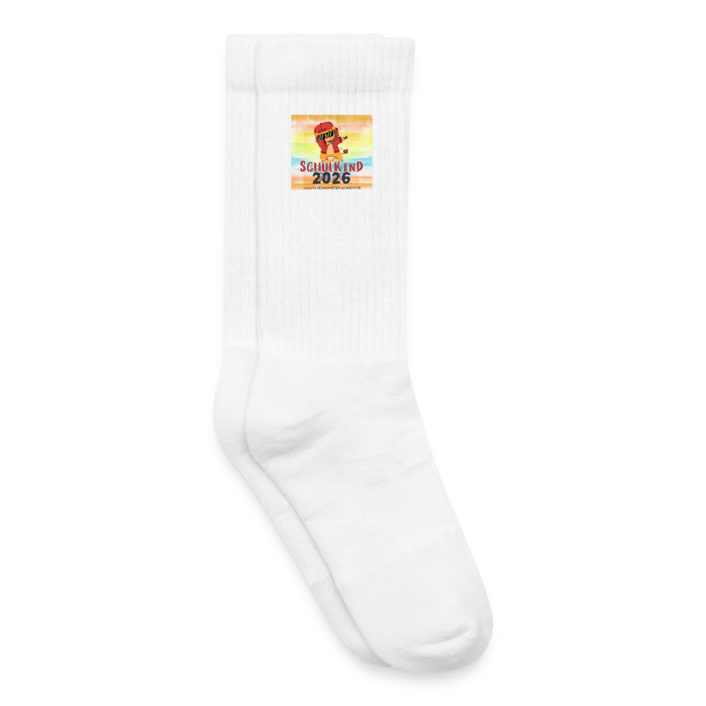 Kinder Tennissocken „Schulkind 2026“ - white