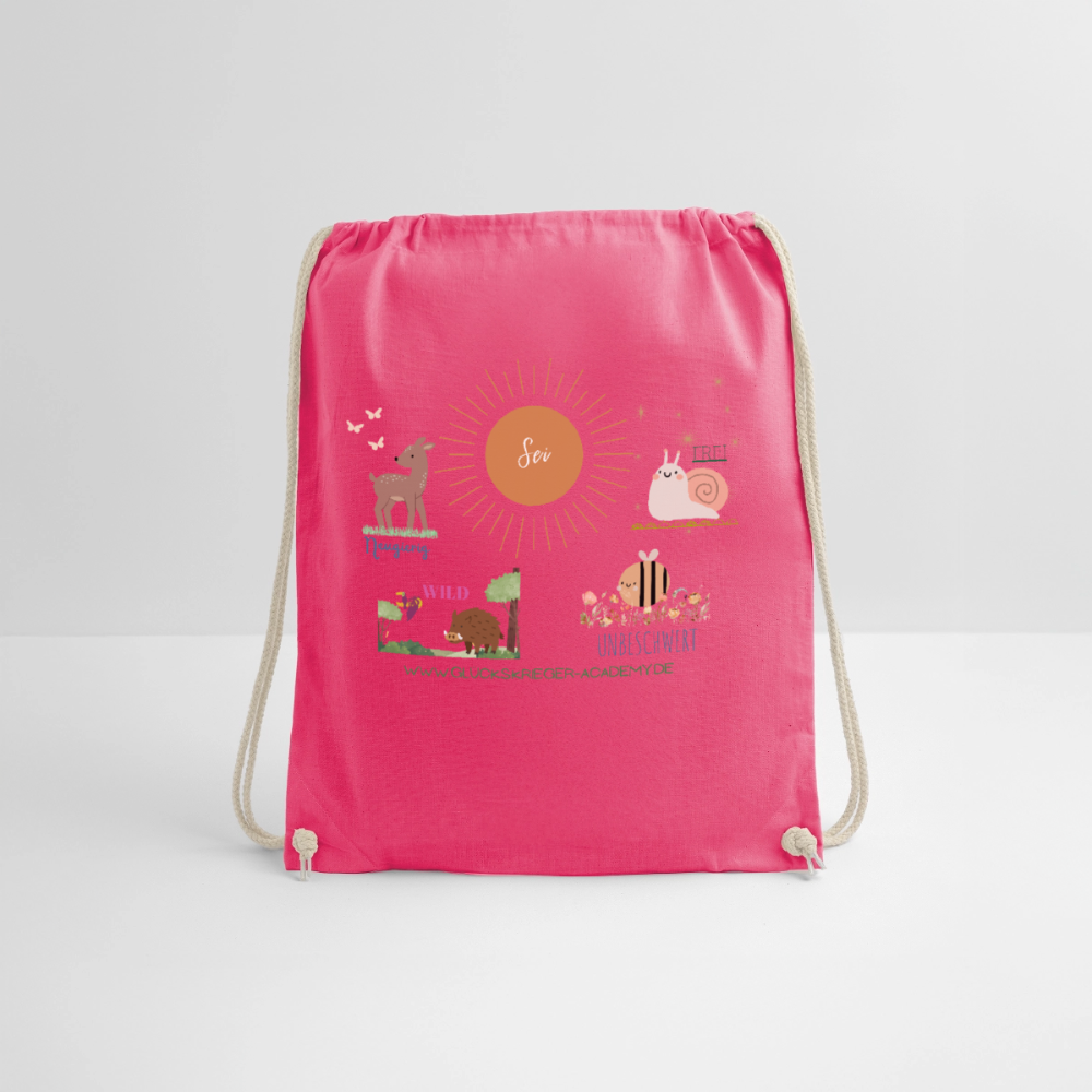 Glückskrieger Turnbeutel – Stärke für unterwegs - fuchsia