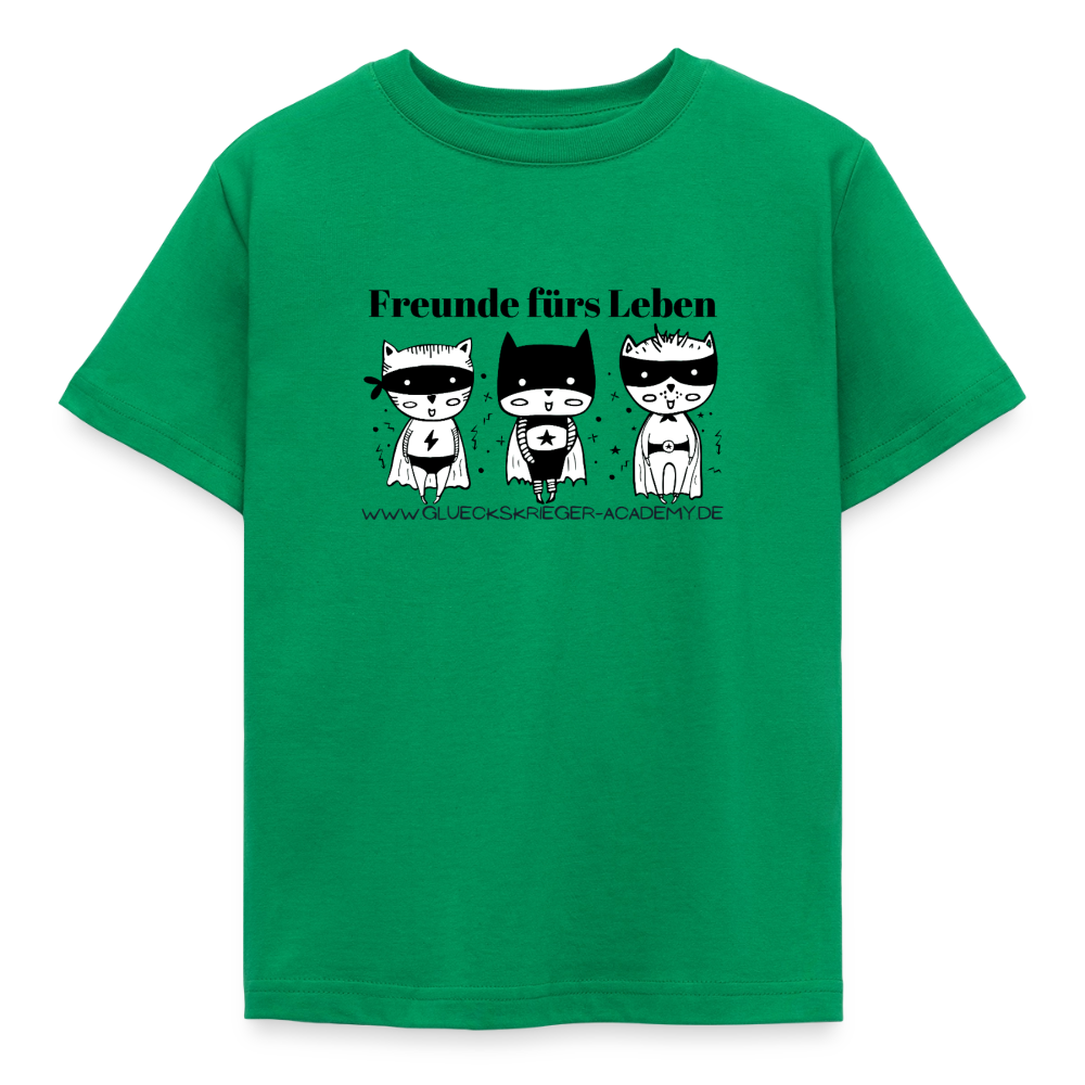 Kinder Shirt - Freunde fürs Leben - kelly green