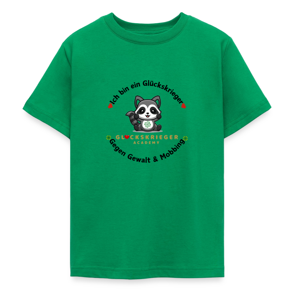 Glückskrieger T-Shirt für Teens – Stärke, Mut & Herz - kelly green