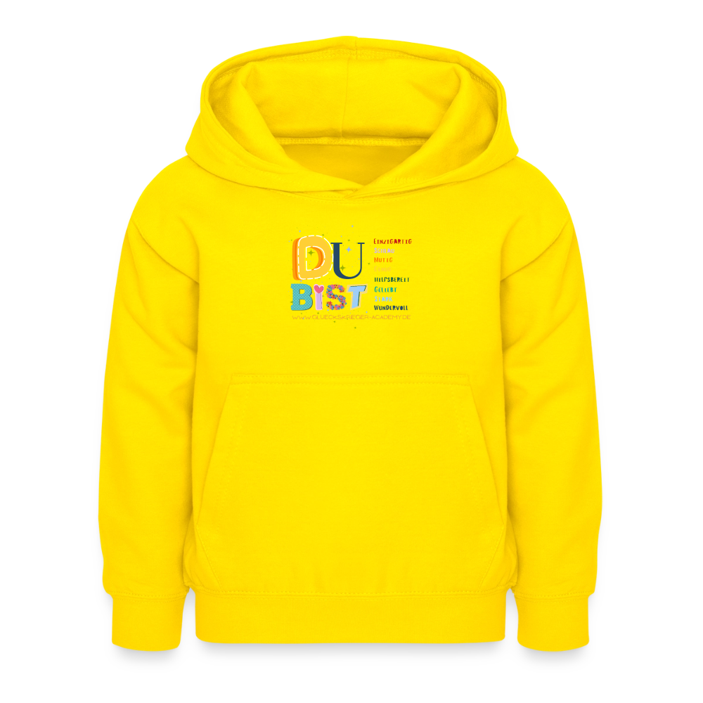 Glückskrieger Hoodie – Du bist... - yellow