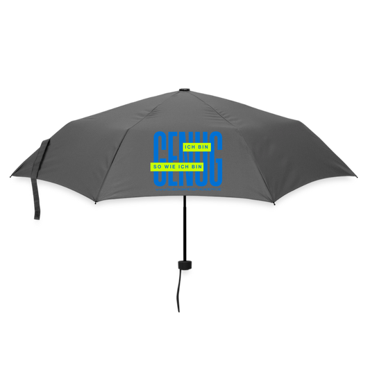 Glückskrieger Regenschirm – Stark durch jedes Wetter - grey