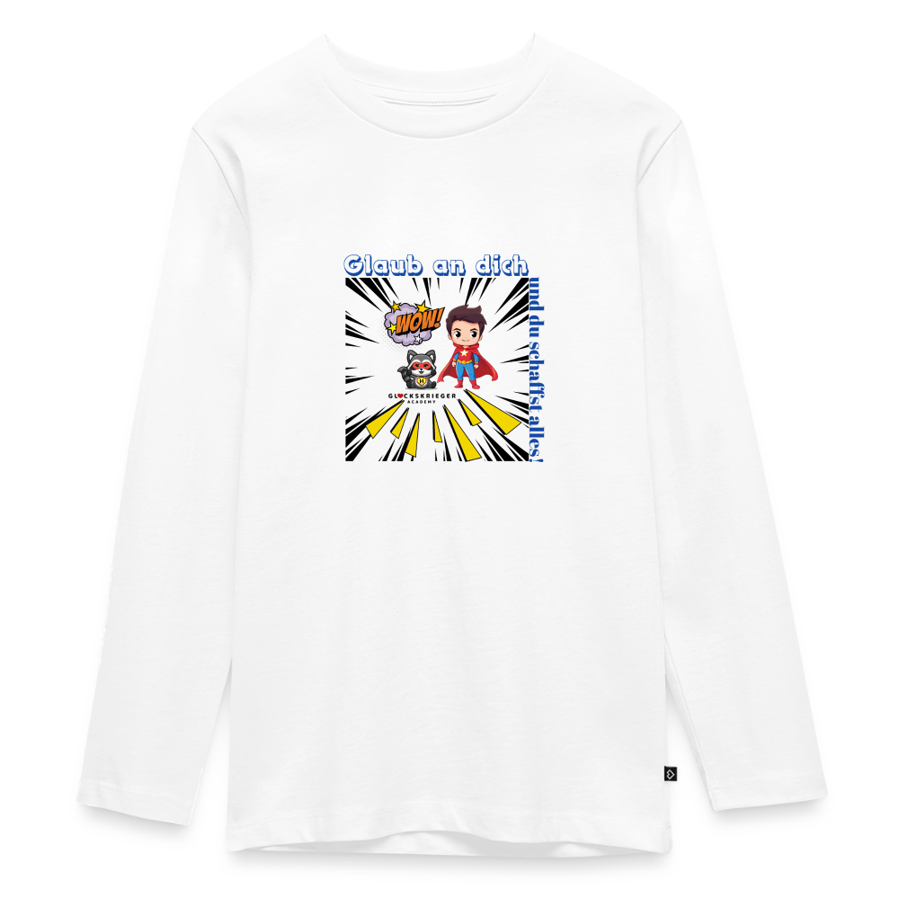 Langarmshirt für coole Teens - white
