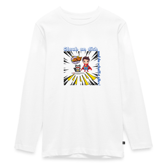Langarmshirt für coole Teens - white