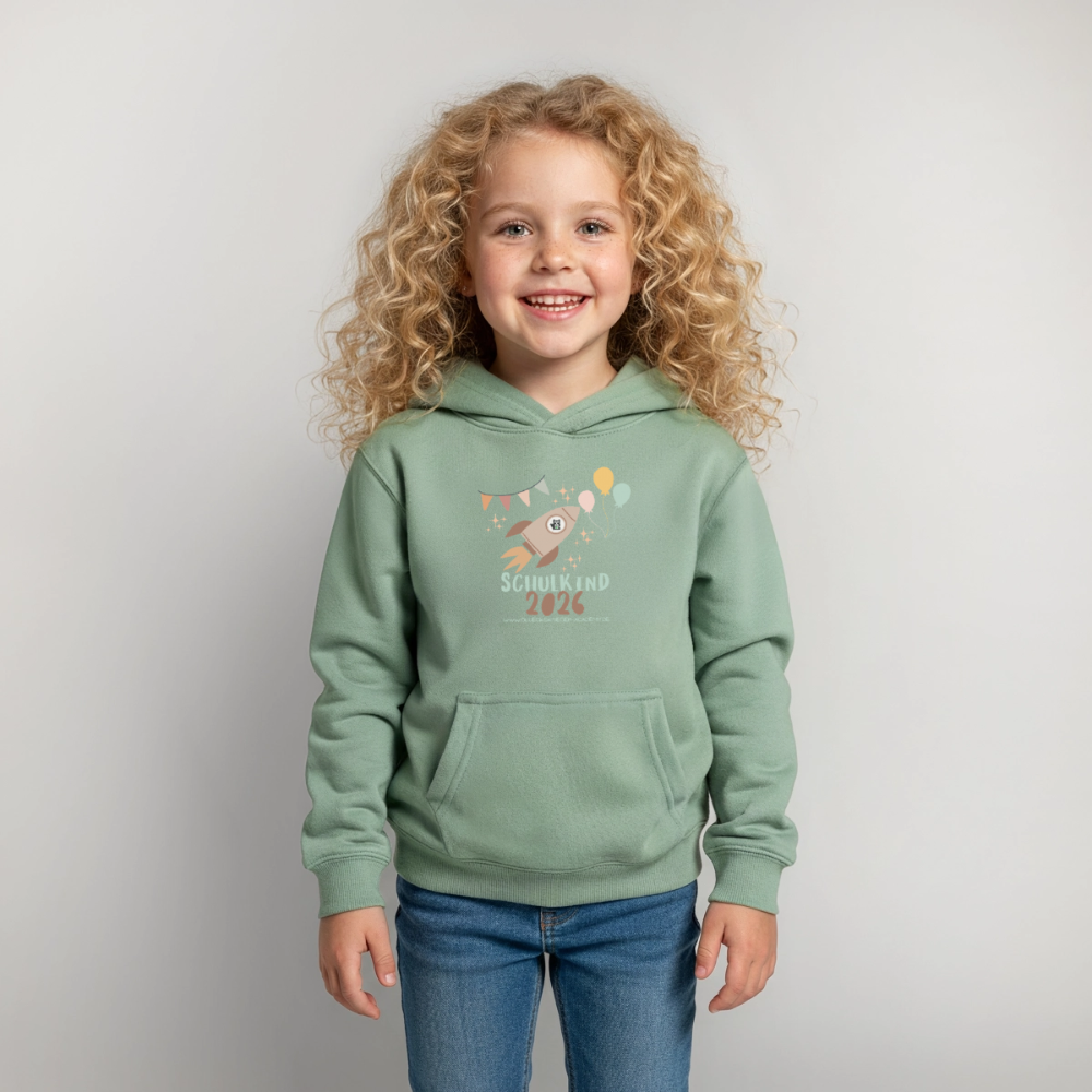 Glückskrieger Hoodie – Schulkind 2026 - steel green