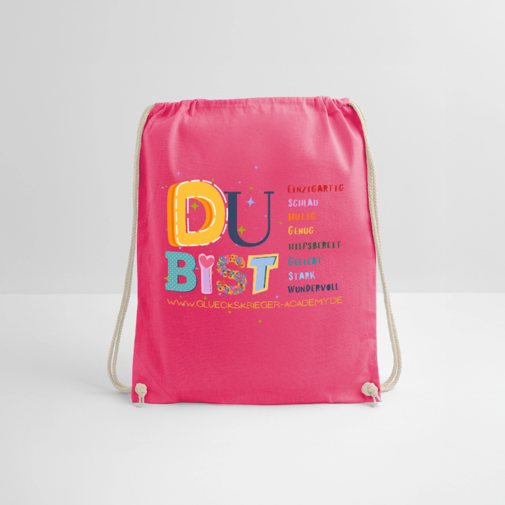 Glückskrieger Turnbeutel – Stärke für unterwegs - fuchsia