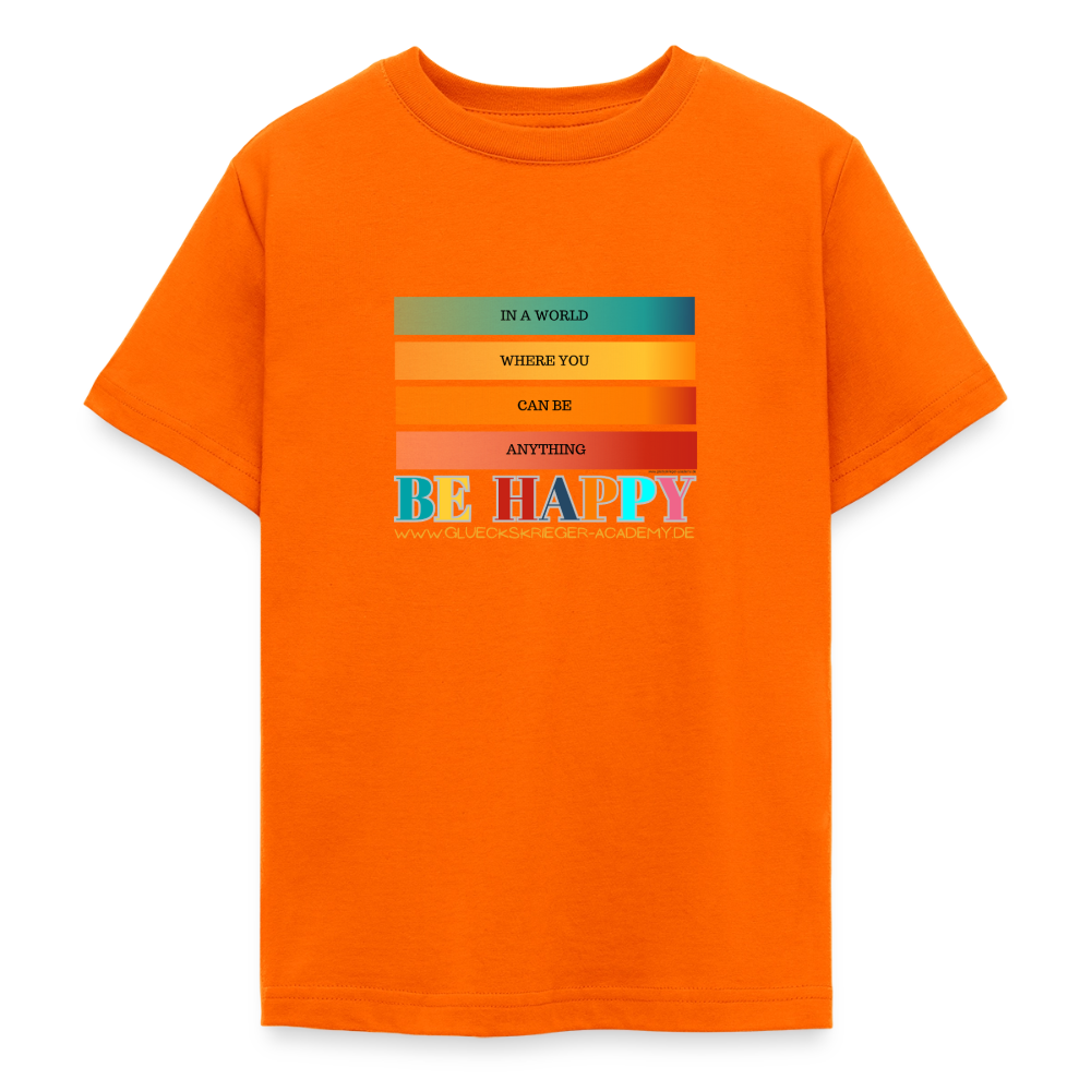 T-Shirt für Teens- Happy - orange