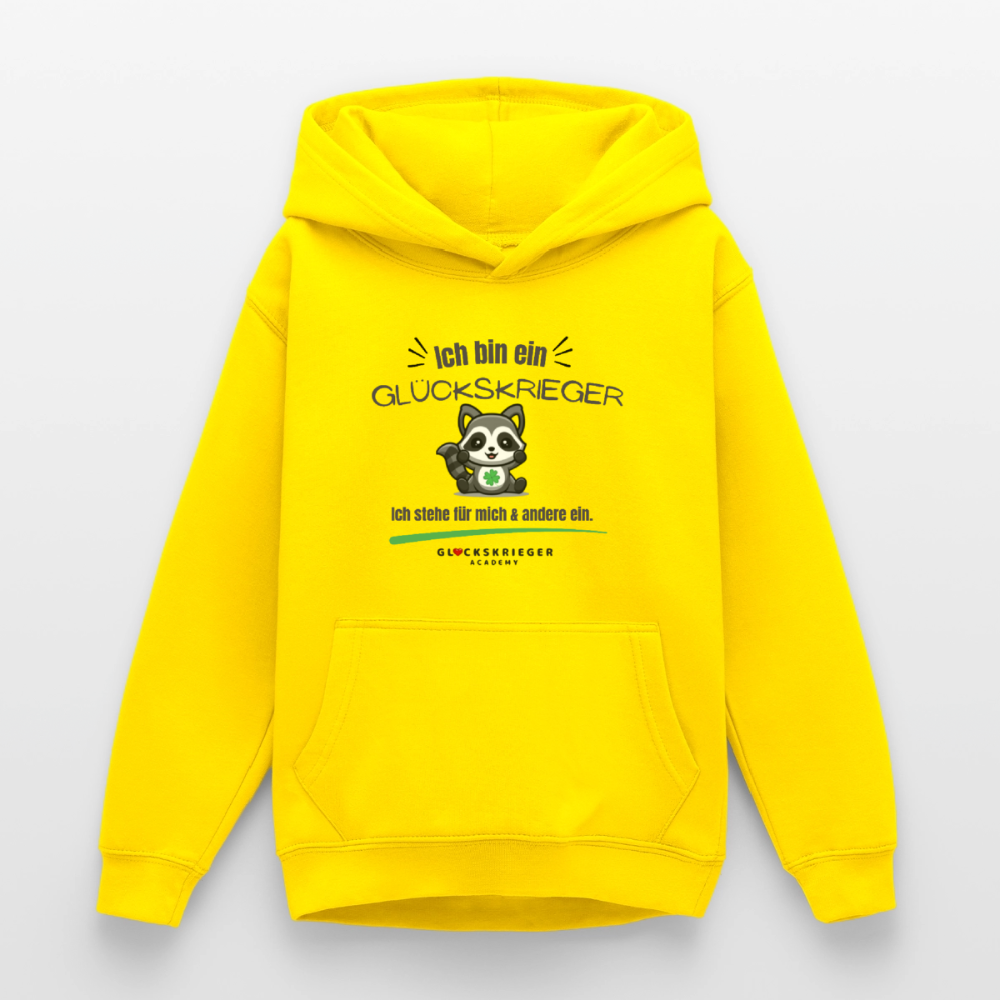 Glückskrieger Hoodie für Teens – Ich bin... - yellow