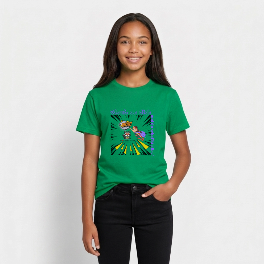Glückskrieger T-Shirt für Teens– Glaub an dich - kelly green