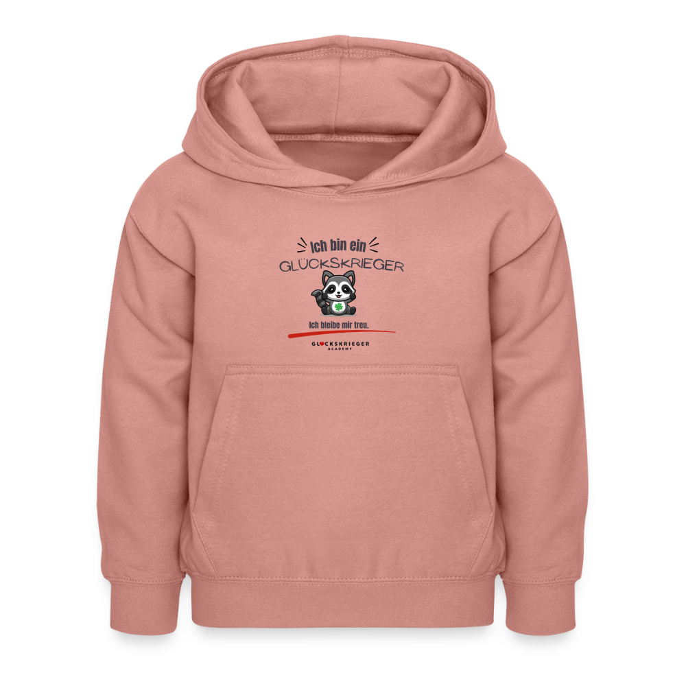 Glückskrieger Hoodie – Stark & Mutig - dusky rose