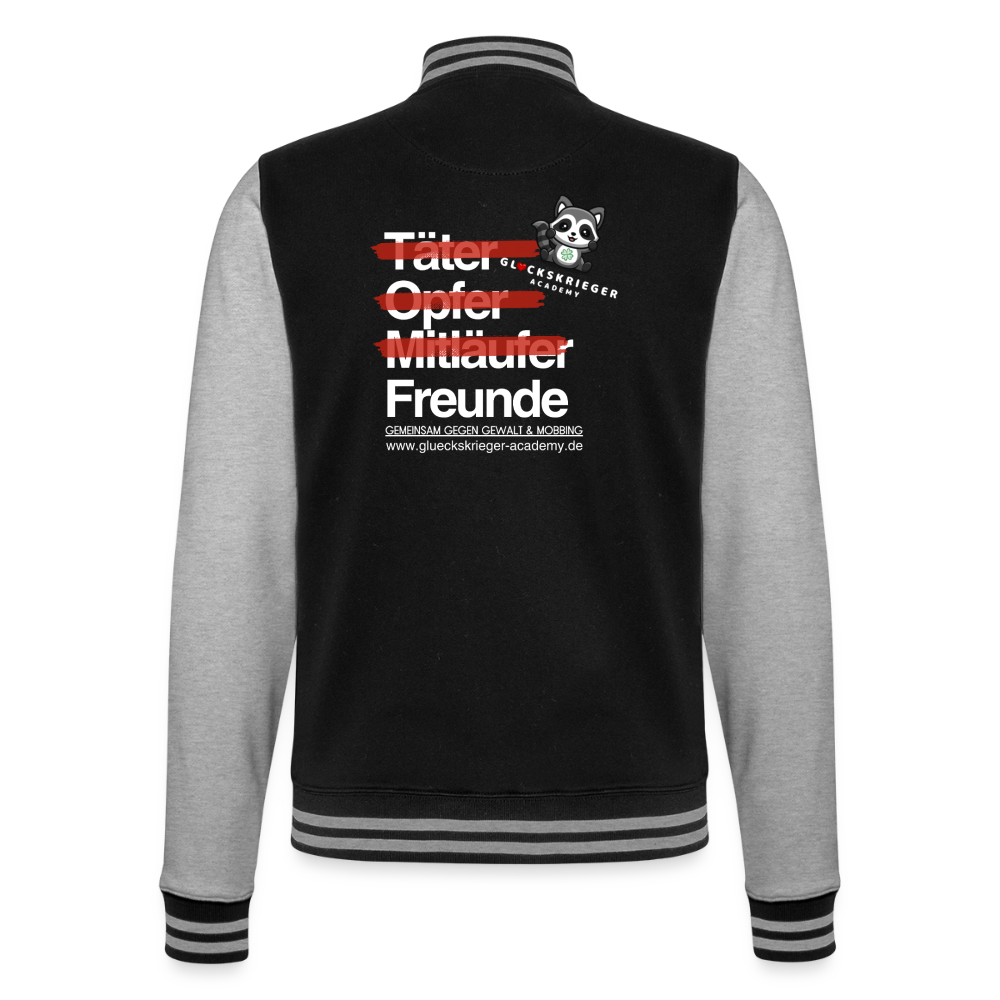 College Jacke – Team Glückskrieger - black/heather grey