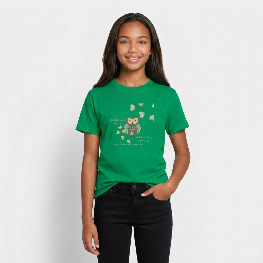 Glückskrieger T-Shirt für Teens – Ich gebe mein Bestes - kelly green