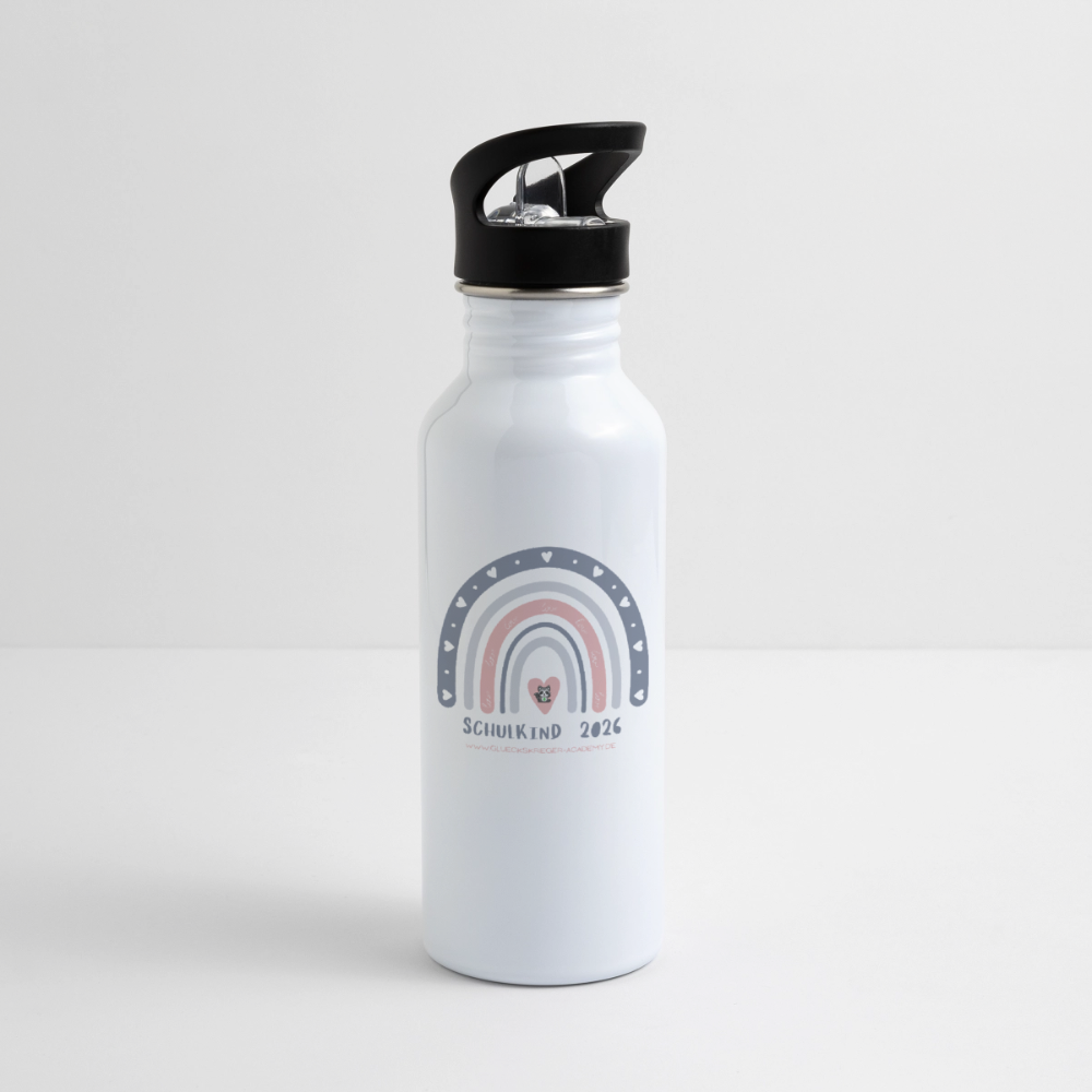 Glückskrieger Trinkflasche – Stark durch den Tag - white