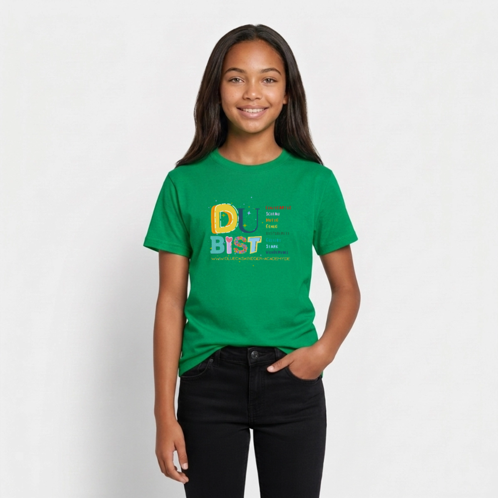 Glückskrieger T-Shirt für Teens– Du bist einzigartig & stark - kelly green