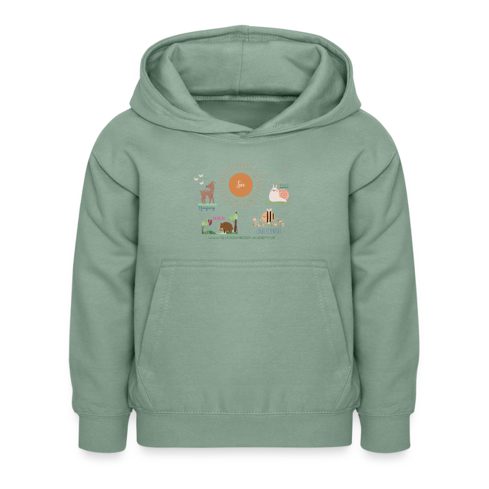 Glückskrieger Hoodie – Stark & Mutig - steel green