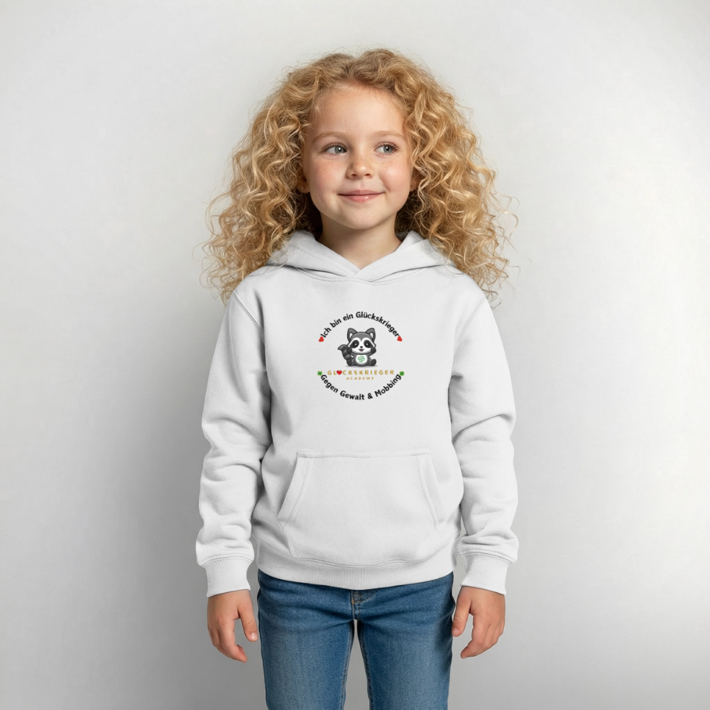Glückskrieger Hoodie – Stark & Mutig - white