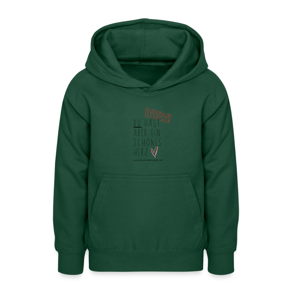 Glückskrieger Hoodie  für Teens– Herz - bottle green