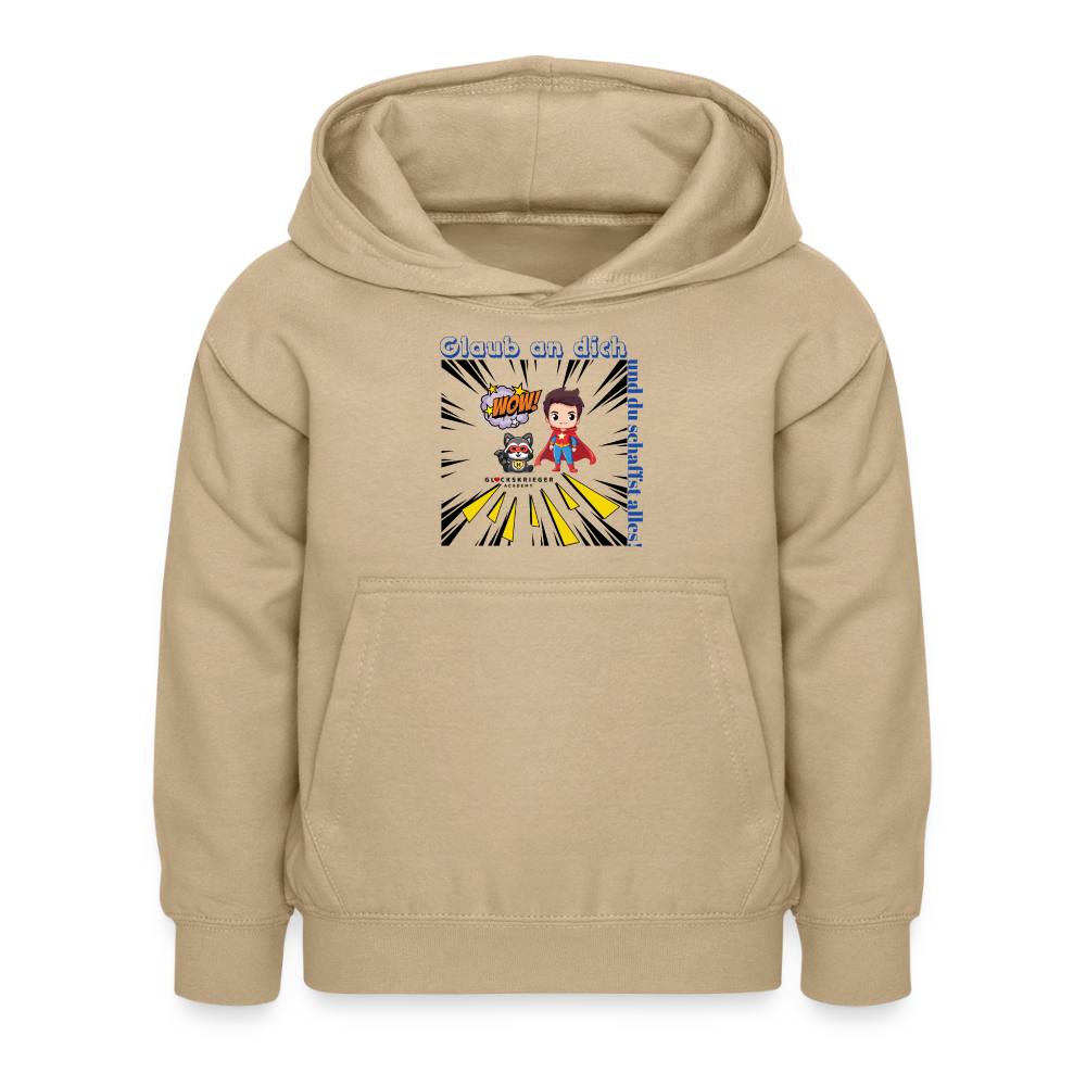 Glückskrieger Hoodie – Stark & Mutig - sand