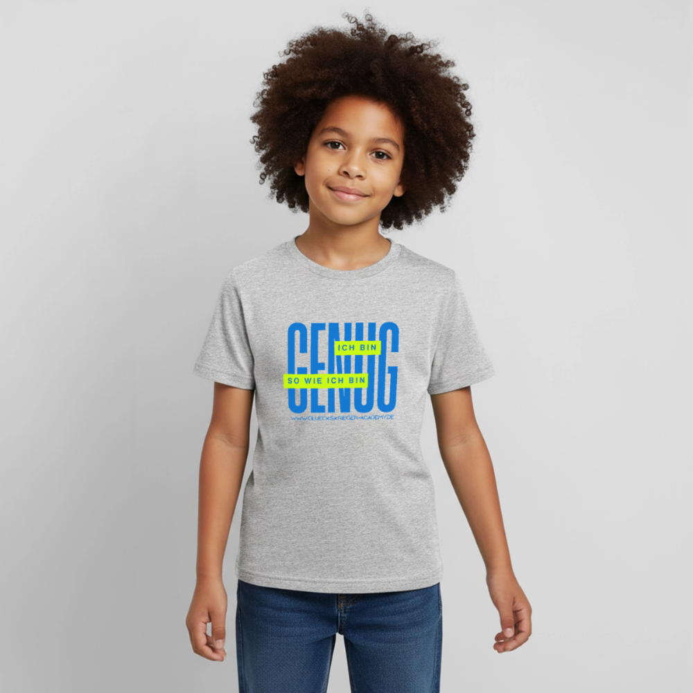Kinder Shirt - Definition Glückskrieger - heather grey