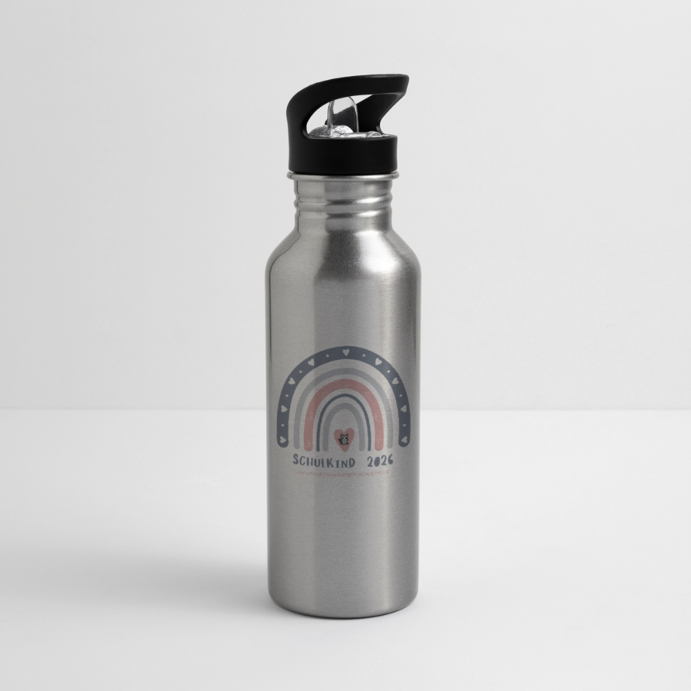 Glückskrieger Trinkflasche – Stark durch den Tag - silver