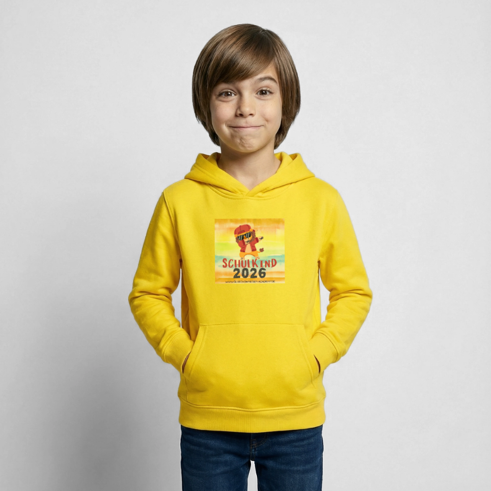 Glückskrieger Hoodie – Schulkind 2026 - yellow