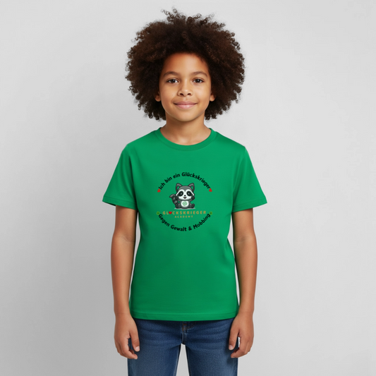 Glückskrieger Kinder T-Shirt – Mut & Selbstvertrauen - kelly green