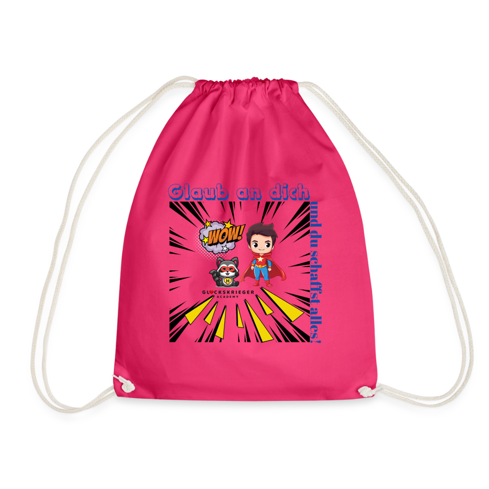 Glückskrieger Turnbeutel – Stärke für unterwegs - fuchsia