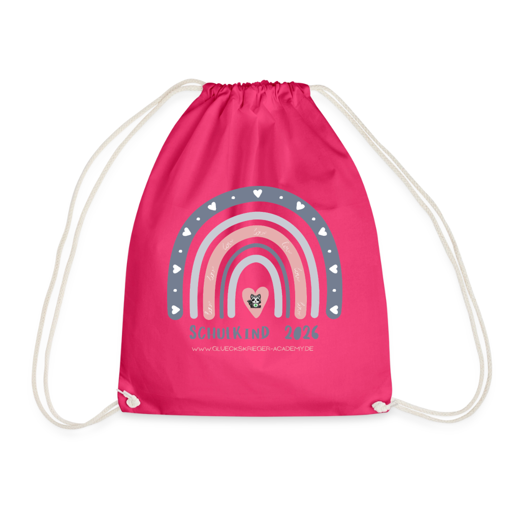 Glückskrieger Turnbeutel – Stärke für unterwegs - fuchsia