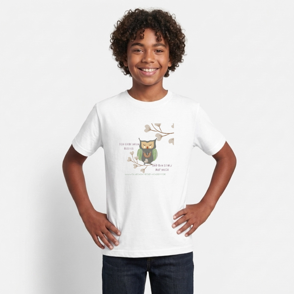 Glückskrieger T-Shirt für Teens – Ich gebe mein Bestes - white