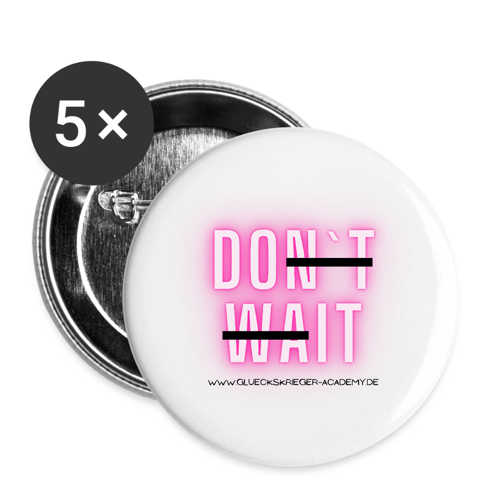 Glückskrieger Button – Do it - white