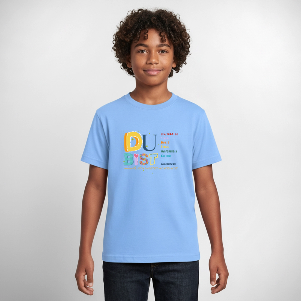 Glückskrieger T-Shirt für Teens– Du bist einzigartig & stark - sky blue