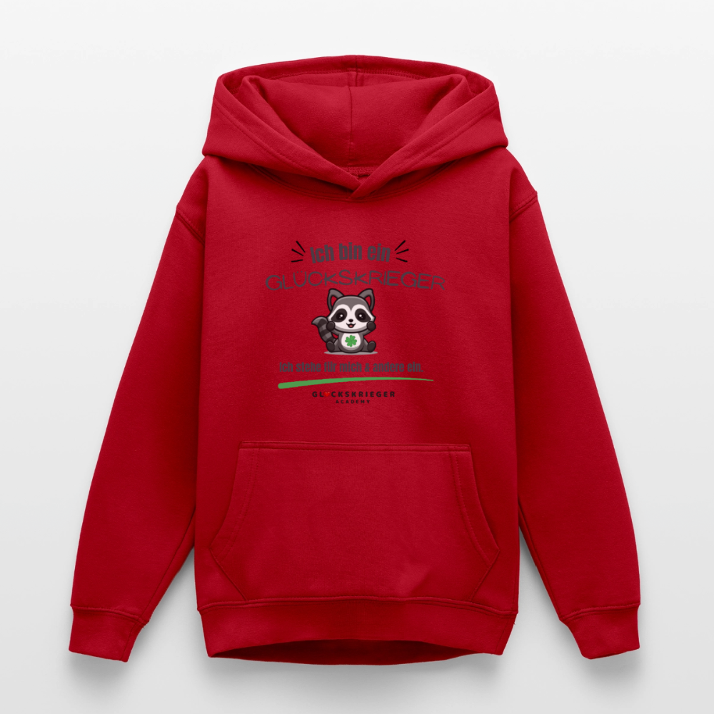 Glückskrieger Hoodie für Teens – Ich bin... - red