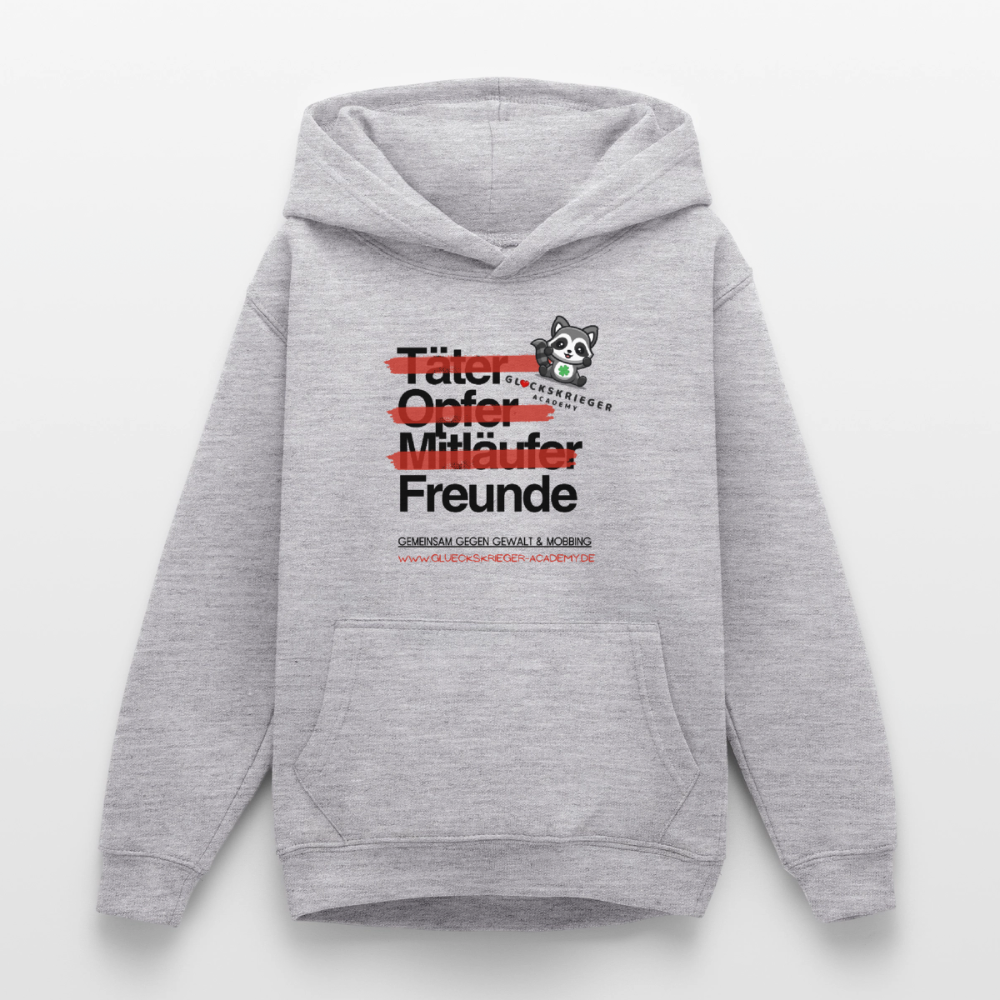 Glückskrieger Hoodie für Teens – Freunde - light heather grey