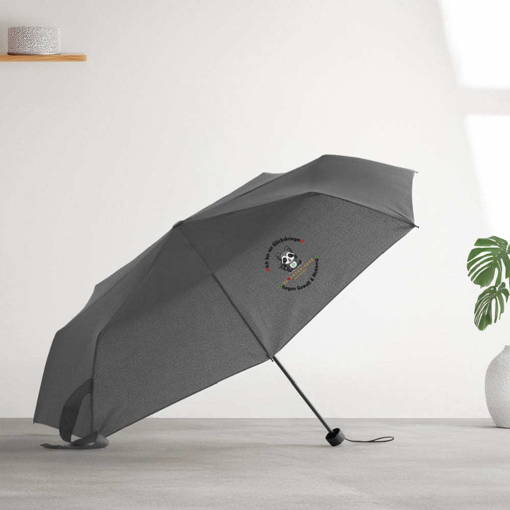 Glückskrieger Regenschirm – Stark durch jedes Wetter - grey