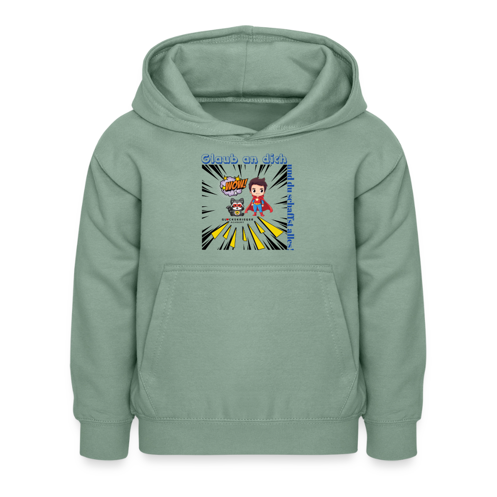 Glückskrieger Hoodie – Stark & Mutig - steel green