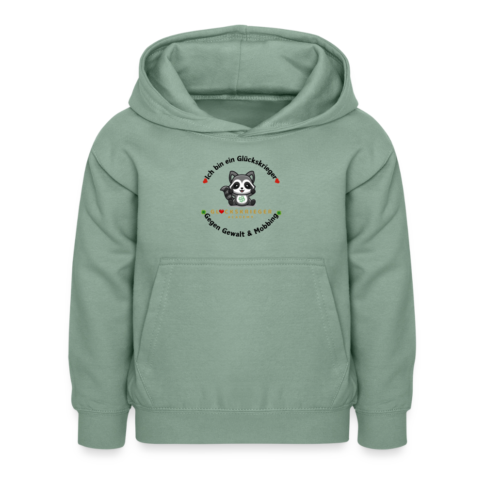 Glückskrieger Hoodie – Stark & Mutig - steel green