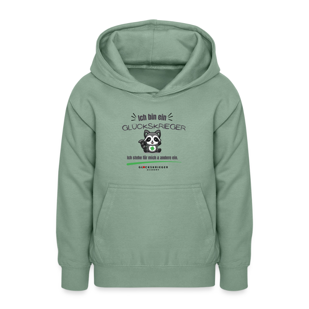 Glückskrieger Hoodie für Teens – Ich bin... - steel green