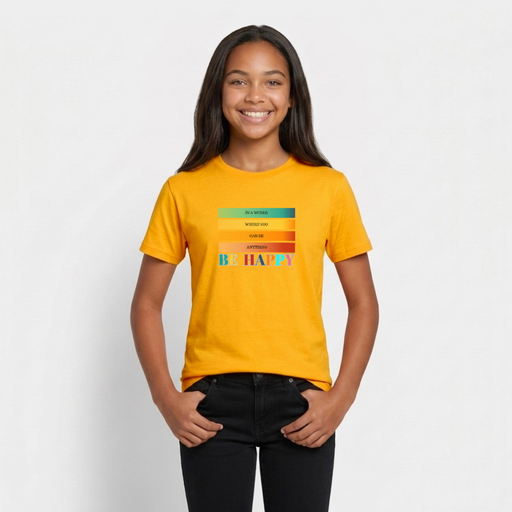 T-Shirt für Teens- Happy - gold