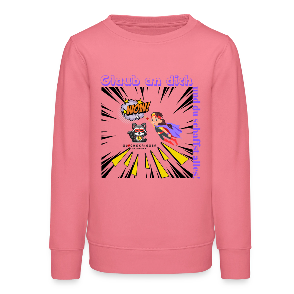 Glückskrieger Teens Pullover – Glaub an dich - pink joy 