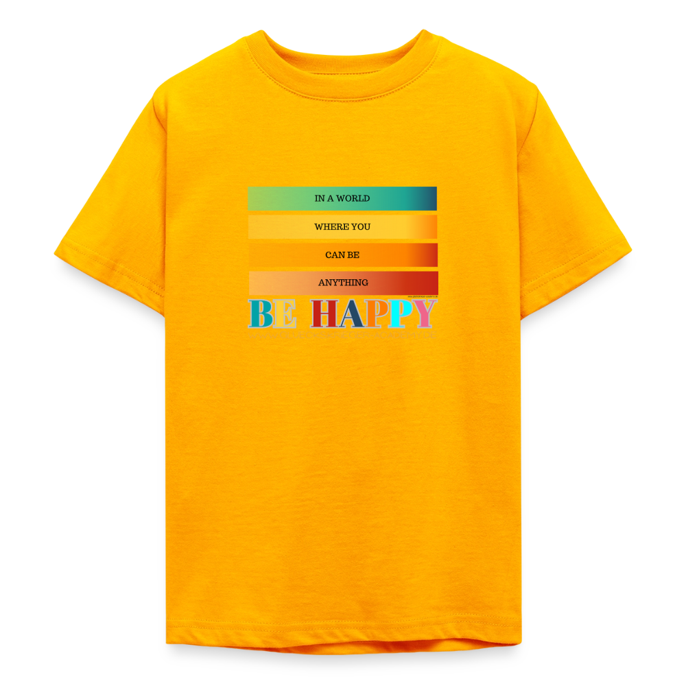 T-Shirt für Teens- Happy - gold