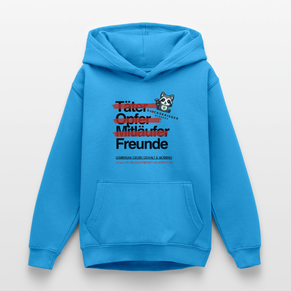 Glückskrieger Hoodie für Teens – Freunde - sea blue