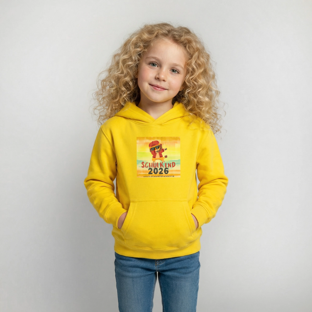 Glückskrieger Hoodie – Schulkind 2026 - yellow