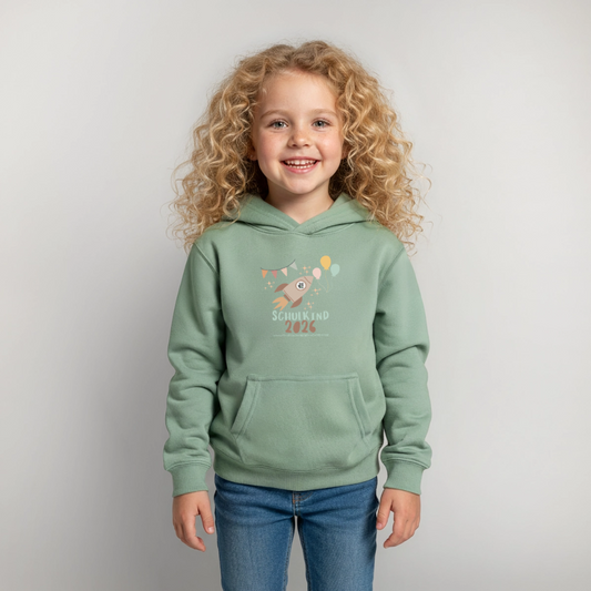 Glückskrieger Hoodie – Schulkind 2026 - steel green